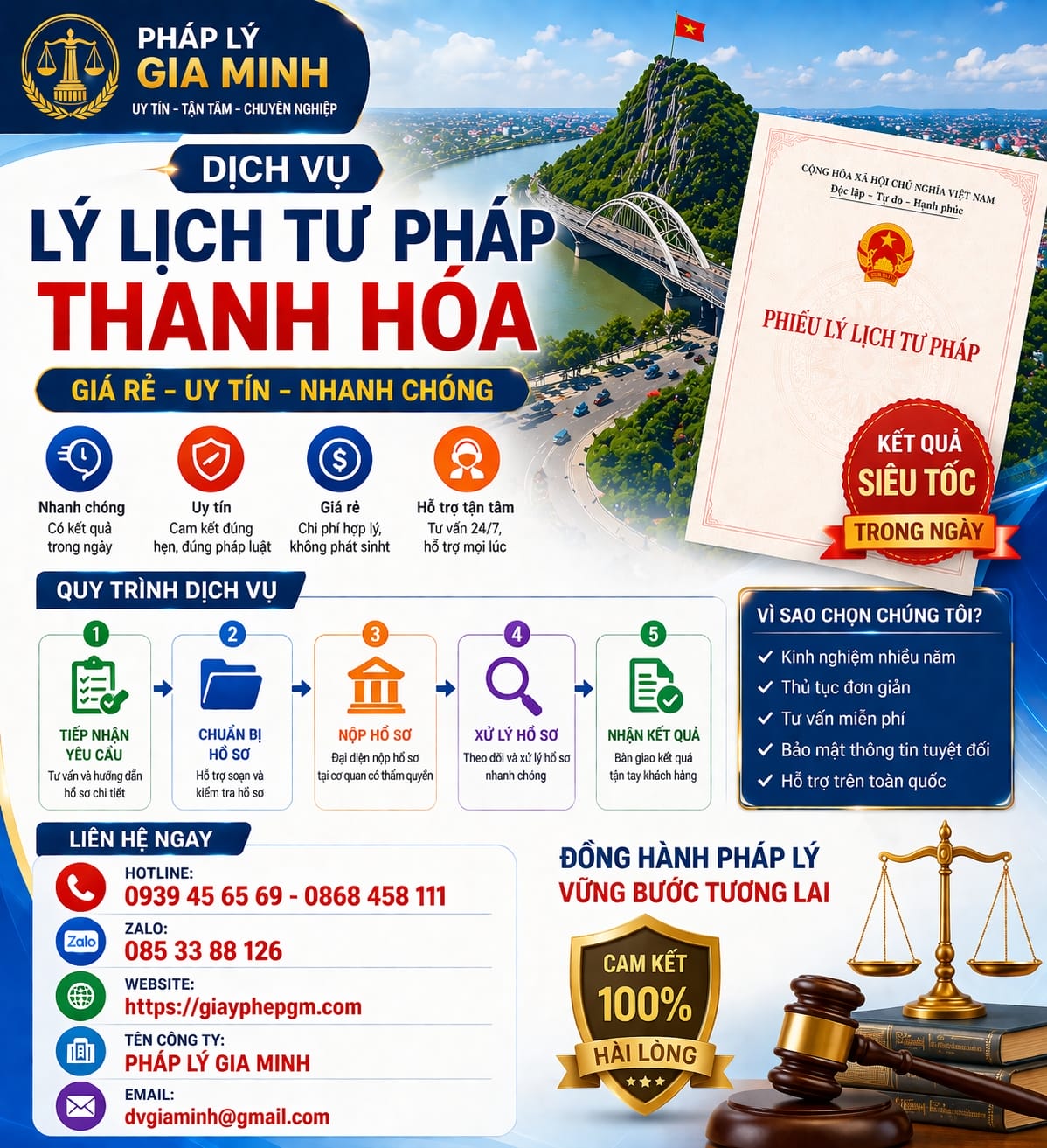 Thủ tục xin lý lịch tư pháp tại Thanh Hóa đơn giản nhất – Hướng dẫn chi tiết từ A đến Z Thủ tục pháp lý làm lý lịch tư pháp Thanh Hóa