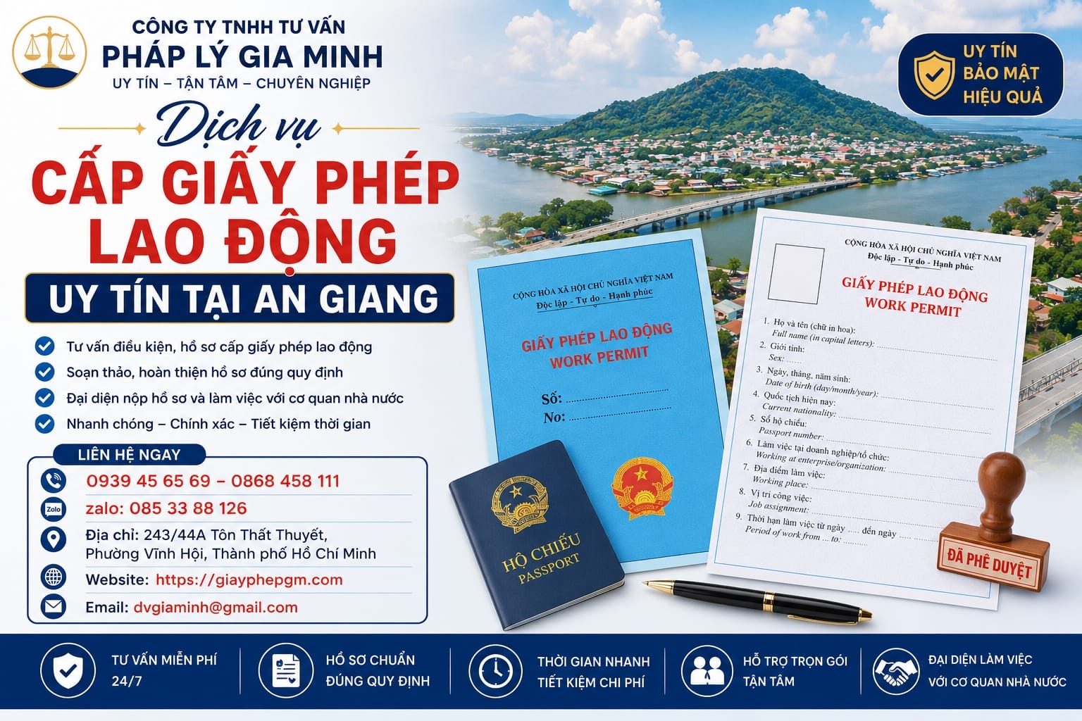 Dịch vụ cấp giấy phép lao động uy tín tại An Giang