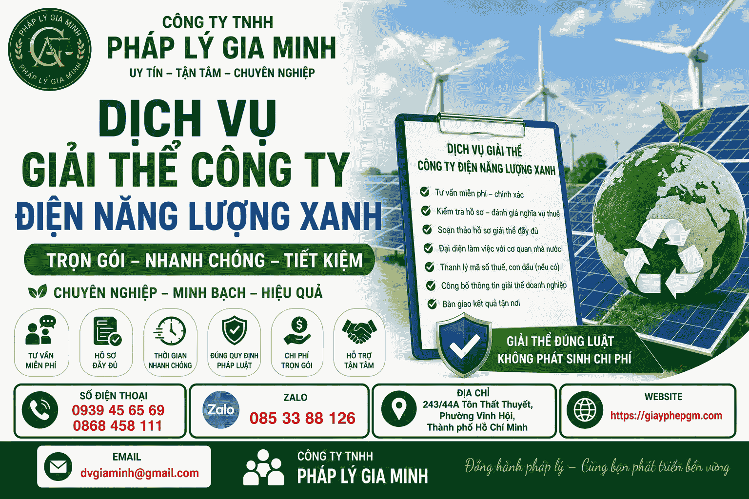 Dịch vụ giải thể công ty điện mặt trời tại Ninh Thuận trọn gói, đúng pháp lý Dịch Vụ Giải Thể Công Ty Điện Năng Lượng Xanh