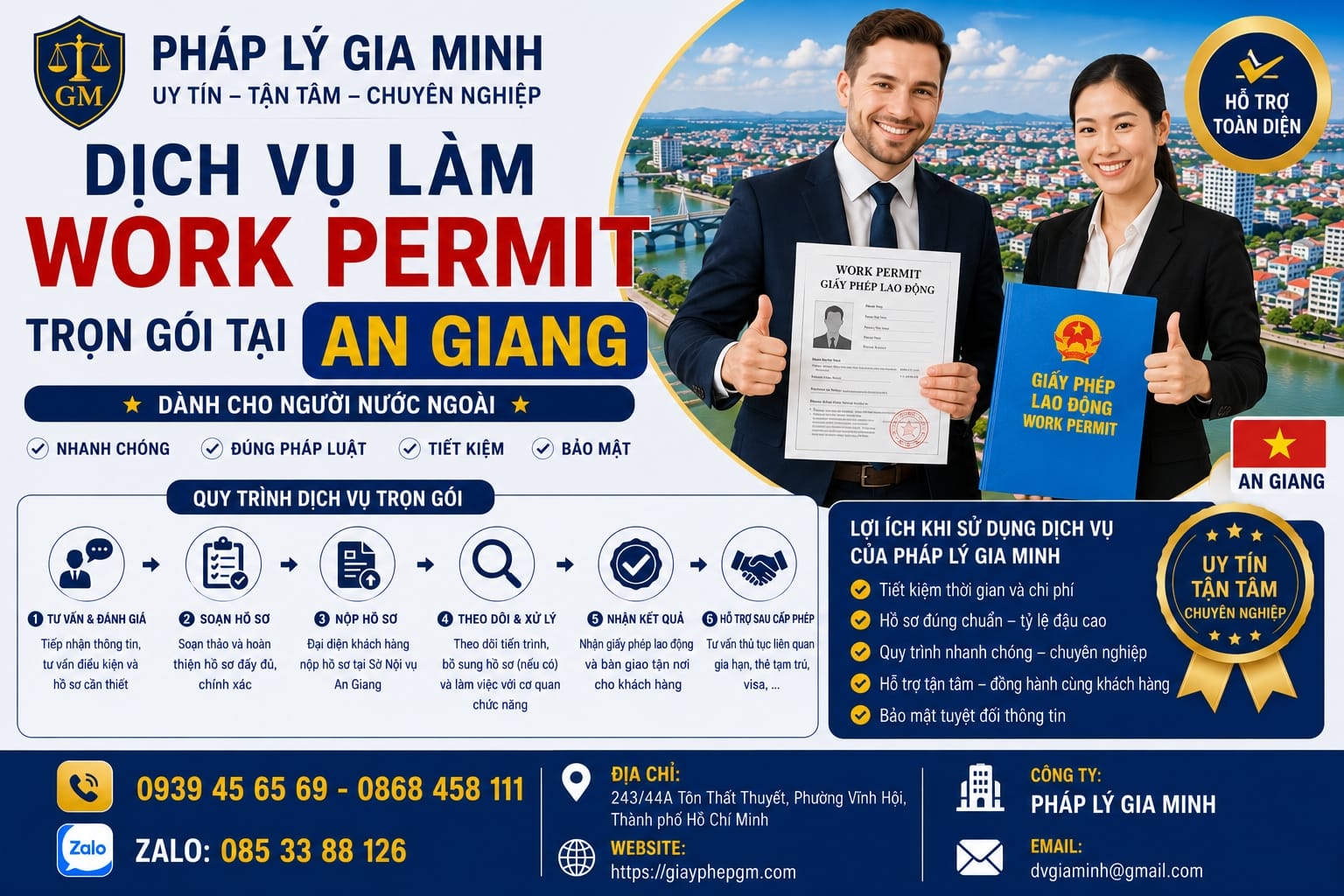Dịch vụ làm work permit trọn gói tại An Giang