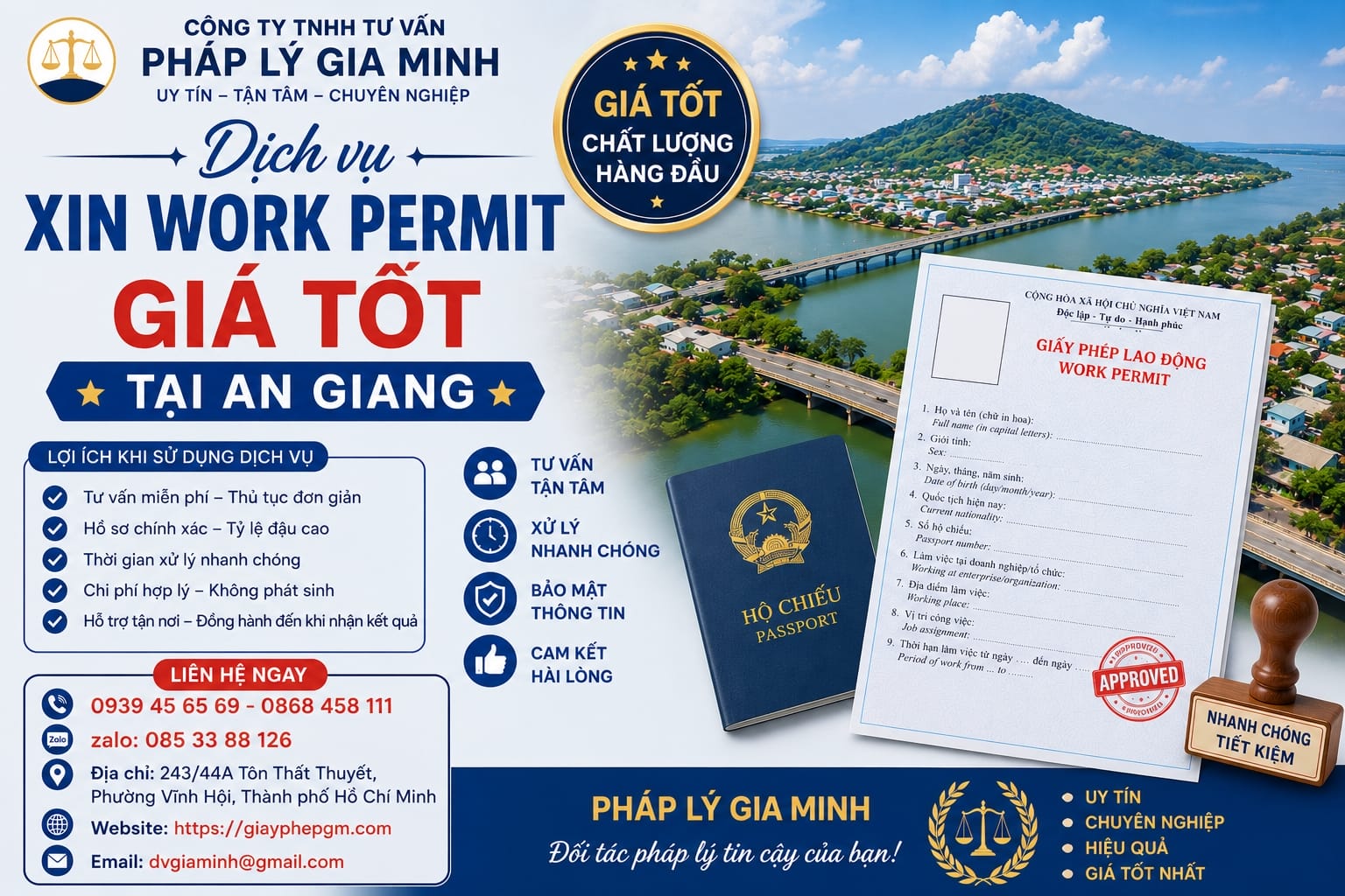 Dịch vụ xin work permit giá tốt tại An Giang