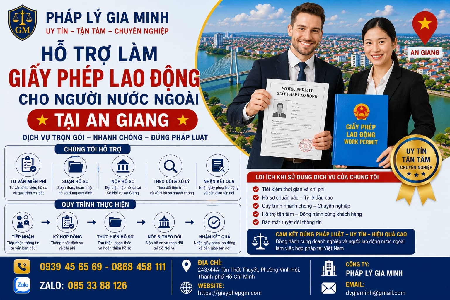 Hỗ trợ làm giấy phép lao động cho người nước ngoài tại An Giang