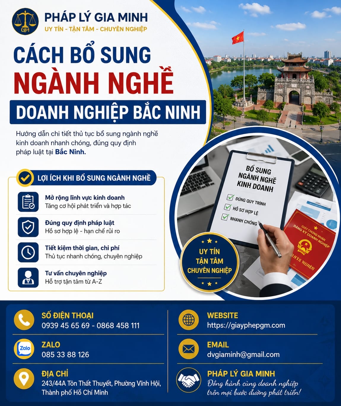 Cách Bổ Sung Ngành Nghề Doanh Nghiệp Bắc Ninh