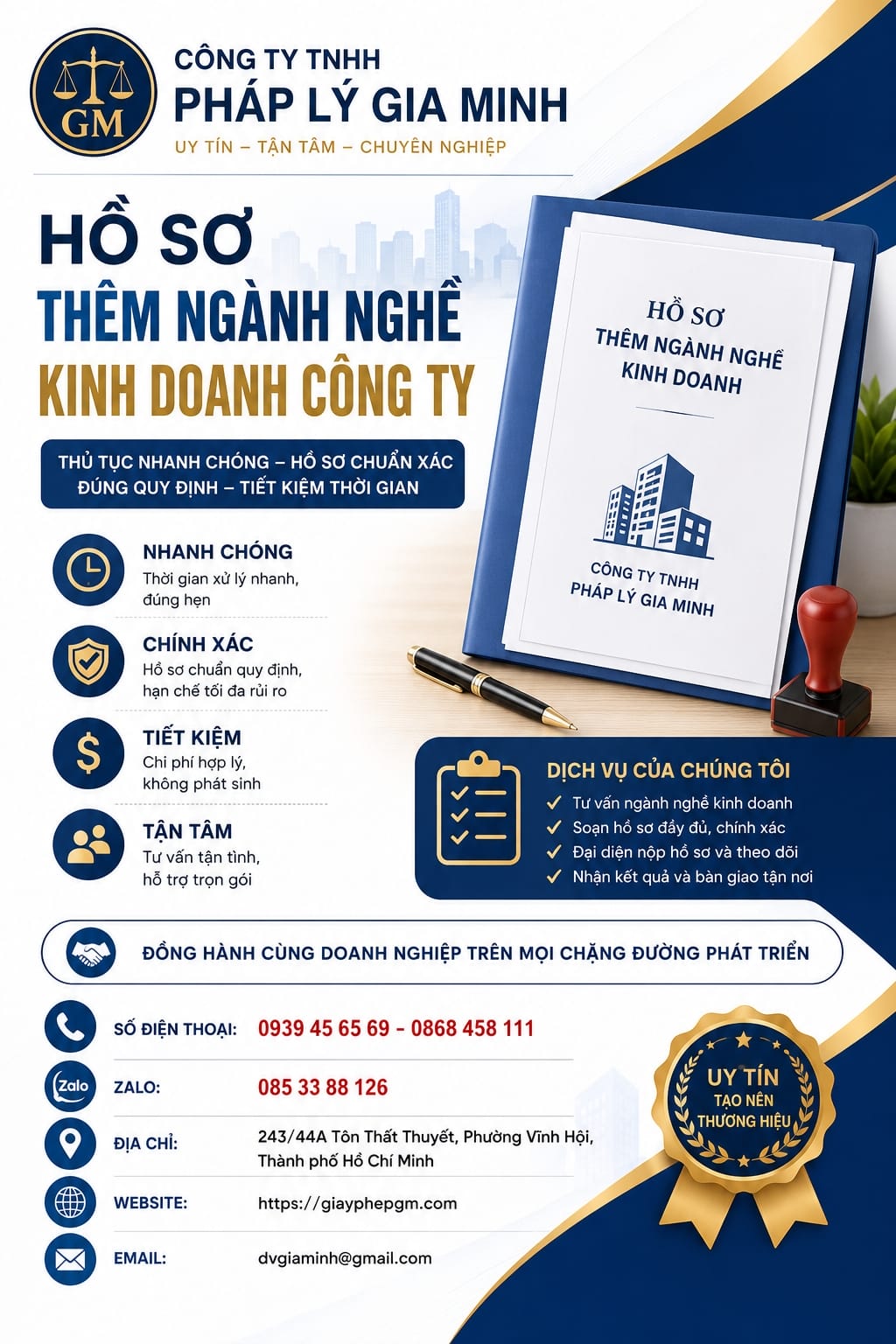 Hồ Sơ Thêm Ngành Nghề Kinh Doanh Công Ty