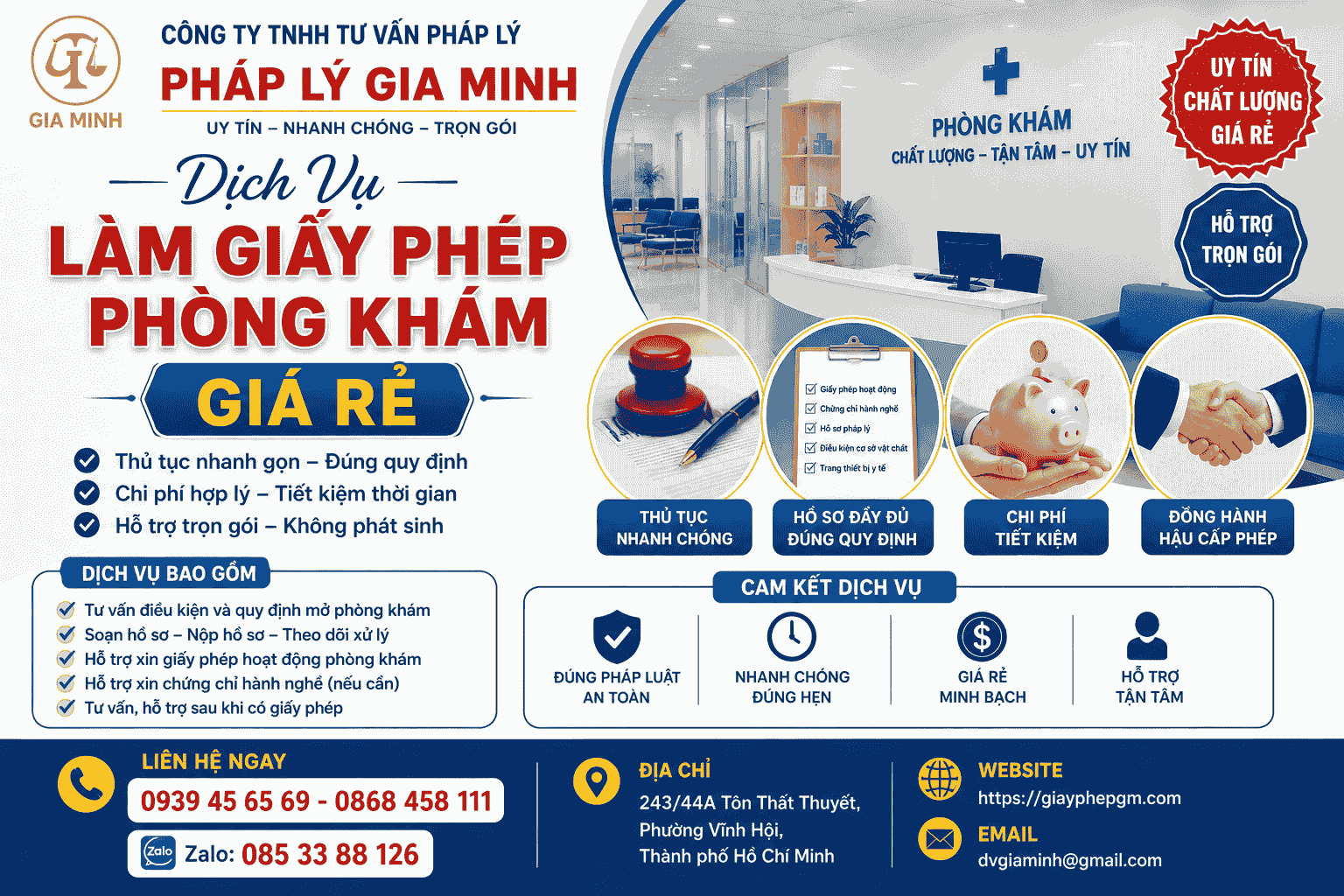 Dịch vụ xin giấy phép phòng khám trọn gói giá rẻ tại An Giang Dịch Vụ Làm Giấy Phép Phòng Khám Giá Rẻ