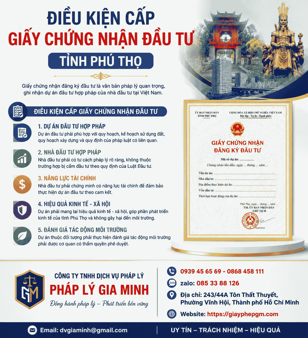 Xin giấy chứng nhận đầu tư tại Phú Thọ Xin Giấy Chứng Nhận Đầu Tư Phú Thọ Cho Nhà Đầu Tư Mới