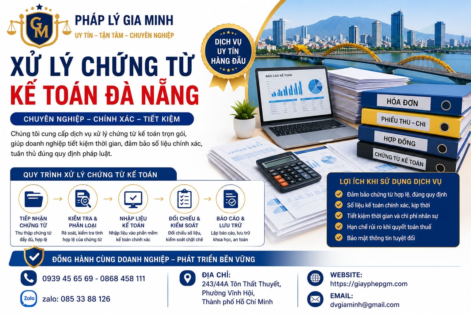 Xử lý chứng từ kế toán Đà Nẵng chuyên nghiệp